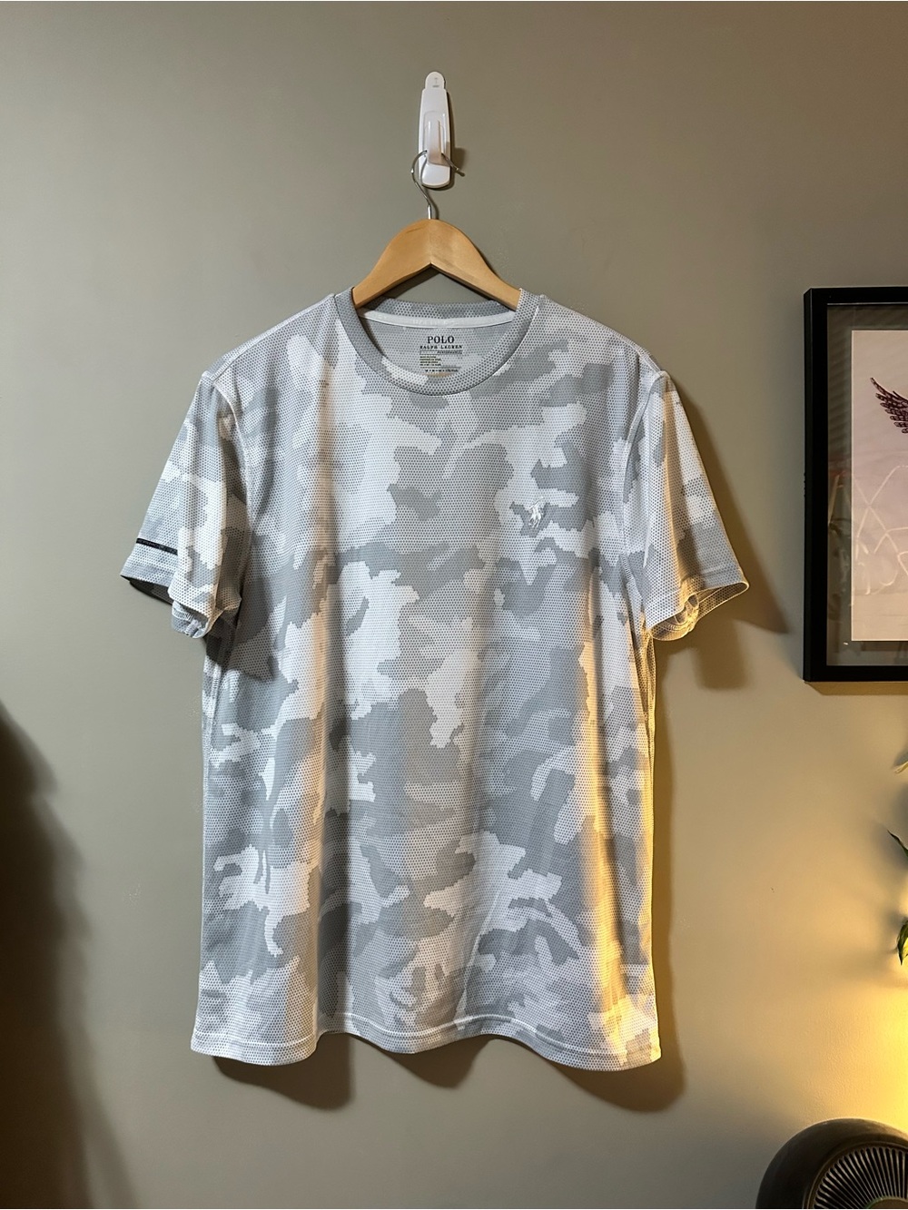Ralph Lauren Men’s Light Gray Camo Short-Sleeve Tee